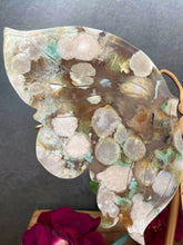 Load image into Gallery viewer, Rare Green Flower Agate Crystal Butterfly Wings