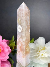 Load image into Gallery viewer, Pink Flower Agate Healing Tower