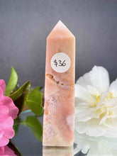 Load image into Gallery viewer, Pink Amethyst With Flower Agate Tower Chakra Healing