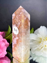 Load image into Gallery viewer, Pink Flower Agate Crystal Gemstone Tower
