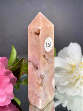 Load image into Gallery viewer, Pink Amethyst With Flower Agate Tower Chakra Healing