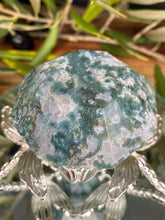 Load image into Gallery viewer, Abundance Moss Agate Crystal Diamond Carving