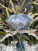 Load image into Gallery viewer, Moss Agate Crystal Carving Diamond Home Décor