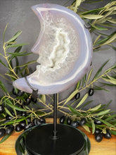 Load image into Gallery viewer, The Druzy Agate Moon Face With Quartz Inclusions