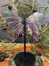 Load image into Gallery viewer, Fluorite Crystal Butterfly Wings Gemstone Home Décor