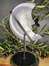 Load image into Gallery viewer, The Druzy Agate Moon Face With Quartz Inclusions