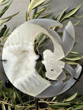 Load image into Gallery viewer, High Quality Crystal Agate Moon & Fairy With Sugar Geode