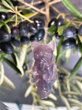 Load image into Gallery viewer, Adorable Purple Fluorite Pug Dog Crystal Carving