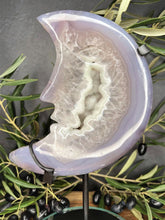 Load image into Gallery viewer, The Druzy Agate Moon Face With Quartz Inclusions