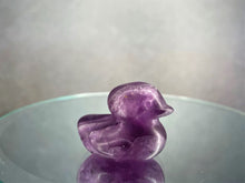 Load image into Gallery viewer, Stunning Purple Crystal Fluorite Duck Carving