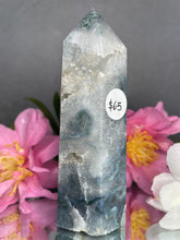 Load image into Gallery viewer, Natural Crystal Blue Green Moss Agate With Quartz Inclusions