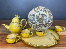 Load image into Gallery viewer, AAA Sparkly Druzy Pocket Crystal Ocean Jasper Orbicular Sphere