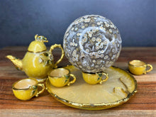 Load image into Gallery viewer, AAA Sparkly Druzy Pocket Crystal Ocean Jasper Orbicular Sphere
