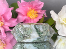 Load image into Gallery viewer, Chakra Healing Crystal Moss Agate Double Point
