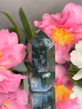 Load image into Gallery viewer, Natural Crystal Moss Agate Tower Meditation Healing