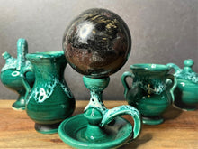 Load image into Gallery viewer, Natural Astrophyllite With Garnet Crystal Sphere Chakra Healing