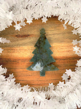 Load image into Gallery viewer, Christmas Tree Moss Agate Crystal Décor