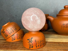 Load image into Gallery viewer, Natural Rose Quartz Crystal Sphere For Chakra Heart