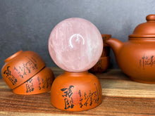 Load image into Gallery viewer, Natural Rose Quartz Crystal Sphere For Chakra Heart