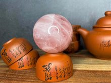 Load image into Gallery viewer, Natural Rose Quartz Crystal Sphere Chakra Heart Healing