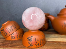Load image into Gallery viewer, Natural Rose Quartz Crystal Sphere Gemstone Ball
