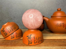 Load image into Gallery viewer, High Quality Rose Quartz Crystal Sphere Meditation Healing