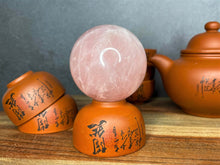 Load image into Gallery viewer, Natural Rose Quartz Crystal Sphere For Chakra Heart