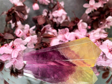 Load image into Gallery viewer, Purple & Yellow Fluorite Natural Crystal Point Wand