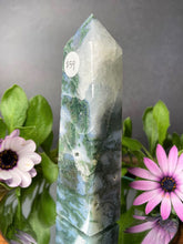 Load image into Gallery viewer, Natural Crystal Moss Agate Stone Tower Point