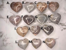 Load image into Gallery viewer, Love Heart Crystal Pink Amethyst With Flower Agate