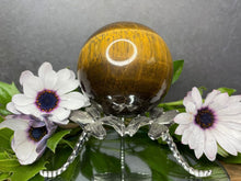 Load image into Gallery viewer, High Quality Tiger Eye Crystal Sphere Chakra Healing