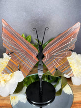 Load image into Gallery viewer, Colorful Tiger Eye Crystal Butterfly Wings
