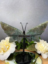 Load image into Gallery viewer, Green Translucent Crystal Moss Agate Butterfly Wings