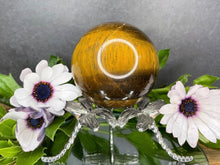 Load image into Gallery viewer, High Quality Tiger Eye Crystal Sphere Chakra Healing