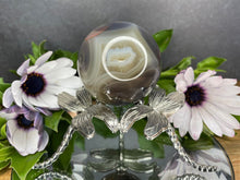 Load image into Gallery viewer, Black Agate Sphere With Colourful Banding