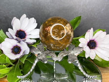 Load image into Gallery viewer, Natural Brown Crystal Moss Agate Sphere