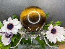 Load image into Gallery viewer, High Quality Tiger Eye Crystal Sphere Chakra Healing