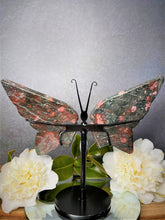 Load image into Gallery viewer, Stunning Plum Blossom Jasper Crystal Butterfly Wings
