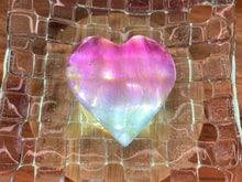 Load image into Gallery viewer, Purple And Green Candy Fluorite Crystal Love Heart