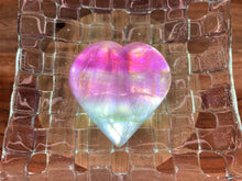 Load image into Gallery viewer, Purple And Green Candy Fluorite Crystal Love Heart