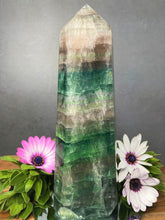 Load image into Gallery viewer, Large Fluorite Crystal Point Tower