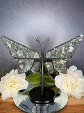 Load image into Gallery viewer, Green Blossom Jasper Crystal Butterfly Wings