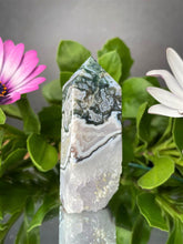 Load image into Gallery viewer, Moss Agate Crystal Tower Chakra Healing