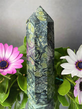 Load image into Gallery viewer, Stunning Pink Moss Agate Crystal Point Tower