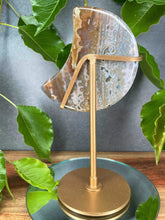 Load image into Gallery viewer, Magnificent 8th Vein Ocean Jasper Crystal Crescent Moon