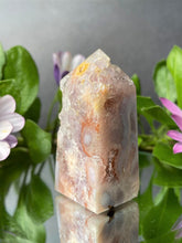 Load image into Gallery viewer, Chakra Healing Pink Amethyst With Flower Agate Crystal Tower