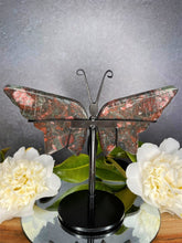 Load image into Gallery viewer, Stunning Plum Blossom Jasper Crystal Butterfly Wings