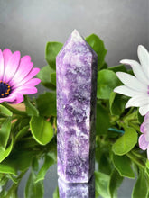 Load image into Gallery viewer, Purple Lepidolite Crystal Stone Tower Chakra Healing