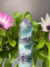 Load image into Gallery viewer, Natural Colourful Fluorite Crystal Tower Point
