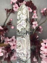 Load image into Gallery viewer, Stunning Moss Agate Crystal Tower Point